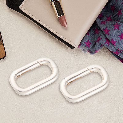 2Pcs 925 Sterling Silver Spring Gate Rings STER-CN0001-44-1