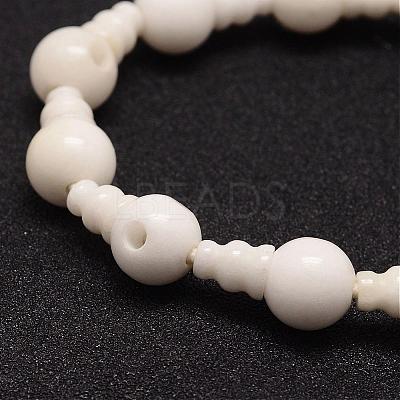 Natural Jade 3-Hole Guru Bead Strands G-K149-37-1