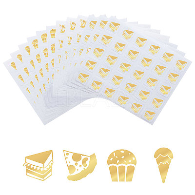 80 Sheets 4 Patterns PVC Waterproof Self-Adhesive Sticker Sets STIC-OC0001-10A-1