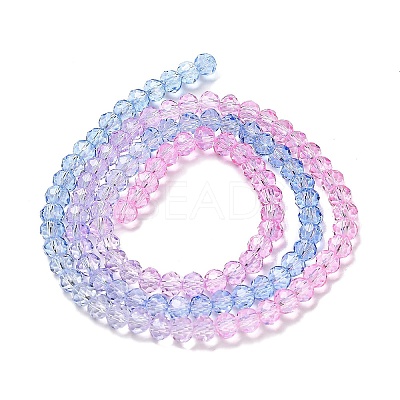 Transparent Painted Glass Beads Strands X-DGLA-A034-T3mm-A08-1