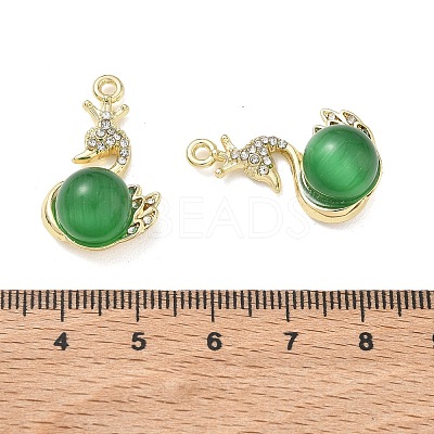 Alloy Rhinestone Pendants FIND-D044-22G-1
