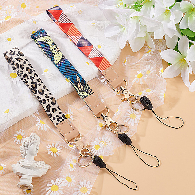 3 Sets 3 Colors PU Leather Mobile Straps AJEW-HY0001-63-1
