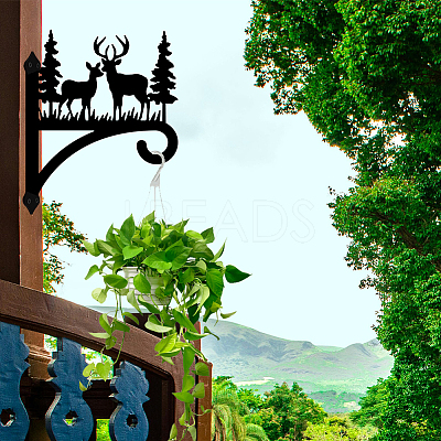 Iron Hanging Plant Hanger Bracket HJEW-WH0095-036-1