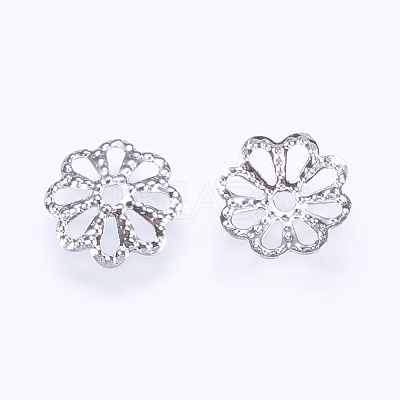 Long-Lasting Plated Brass Fancy Bead Caps X-KK-F711-01P-1