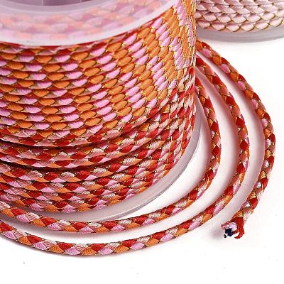 11M Polyester Braided Cord with Cotton Core & Metallic Thread OCOR-Z006-01-18-1