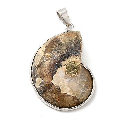 Snail Fossil Pendants G-D051-1-1