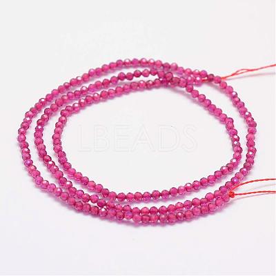 Glass Imitatoin Red Corundum Beads Strands G-K182-2mm-17-1