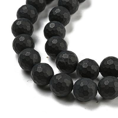 Natural Black Onyx Beads Strands G-D710-8mm-06-1