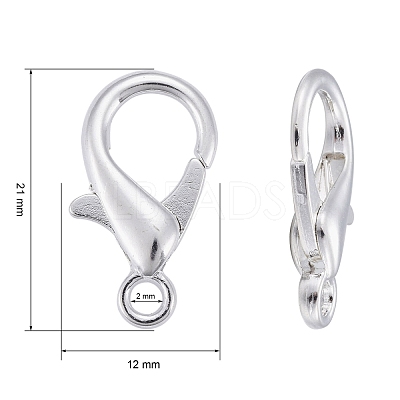 Zinc Alloy Lobster Claw Clasps X-E107-S-1