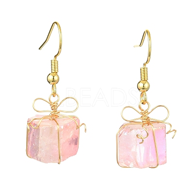 4 Pairs Natural Quartz Dangle Earrings for Women EJEW-TA00561-1