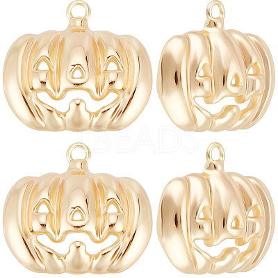 10Pcs Halloween Themed Brass Pendants KK-BBC0015-68B-1