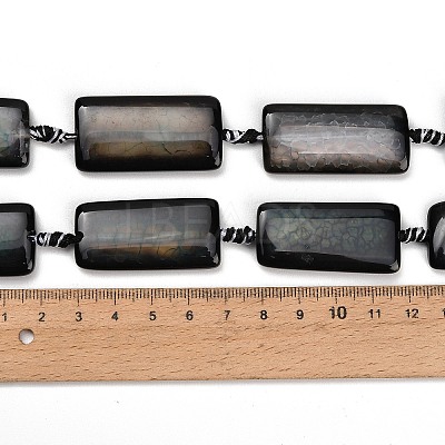 Natural Dragon Veins Agate Beads Strands GG-CBA2A74-01E-1
