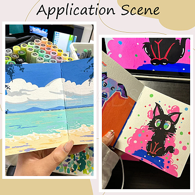 1Pc Portable Art Drawing Sketchbooks AJEW-SP0004-28B-01-1