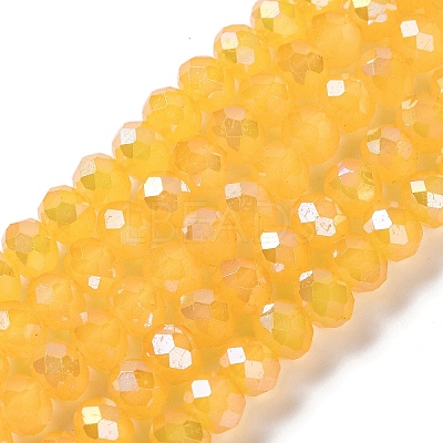 Baking Electroplate Glass Beads Strands DGLA-A039-J6MM-B13-1