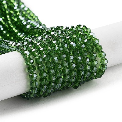 Electroplate Transparent Glass Beads Strands EGLA-A035-T3mm-A11-1