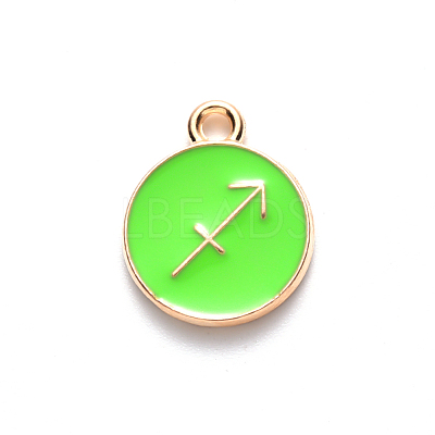 Alloy Enamel Pendants ENAM-S124-01B-06F-1