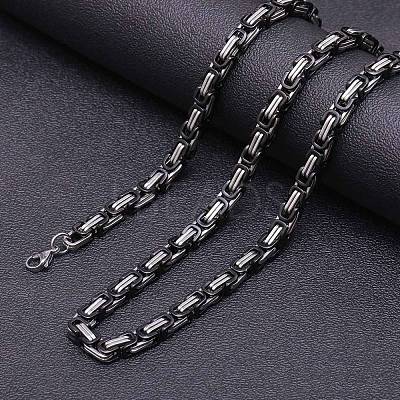 Stainless Steel Byzantine Chains Necklaces for Men FS-WG56795-124-1