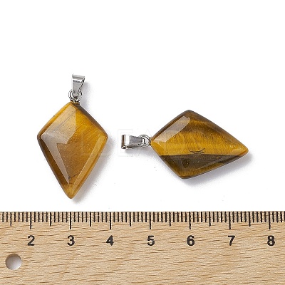 Natural Tiger Eye Pendants G-C110-05C-P-1