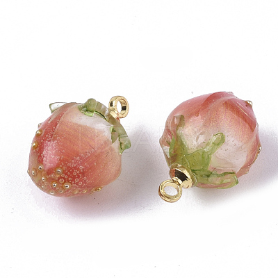 Handmade Flower Epoxy Resin Pendants KY-S163-103B-1