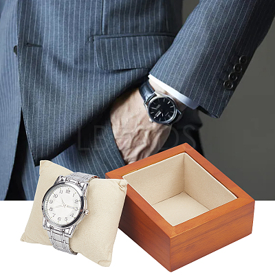 Rectangle Wooden Watch Display Stands ODIS-WH0017-110B-1