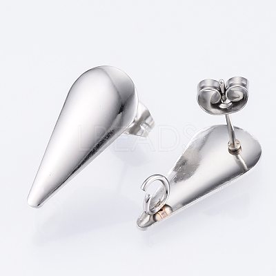 Non-Tarnish 304 Stainless Steel Stud Earring Findings X-STAS-Q231-04A-1