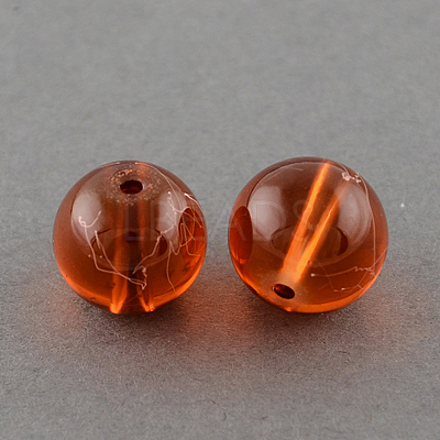 Drawbench Transparent Glass Beads Strands X-GLAD-Q012-6mm-13-1