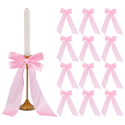 12Pcs Polyester Bowknot for Candle Decoration HJEW-PH02246-1