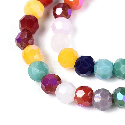 Opaque Glass Beads Strands EGLA-A035-P4mm-HL01-1