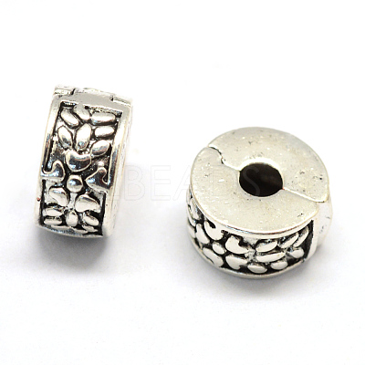 Alloy European Style Clasps PDLC-R001-18AS-1