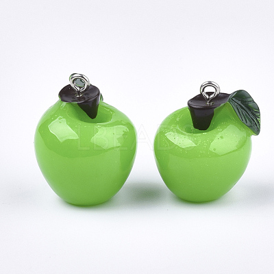 Resin Pendants X-RESI-T028-34B-1
