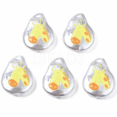 3D Printed ABS Plastic Imitation Pearl Beads KY-S163-420-1