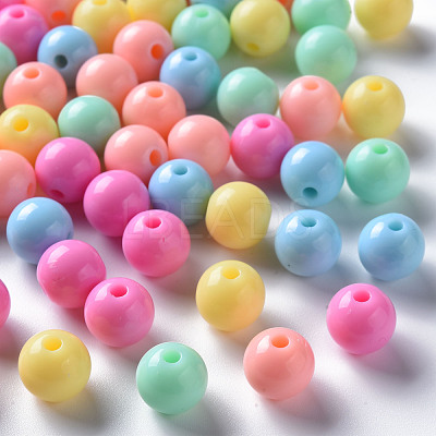 Opaque Acrylic Beads MACR-S370-C10mm-M1-1