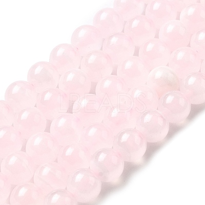 Natural Pink Calcite Beads Strands G-Z103-A01-8mm-1