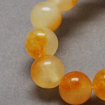 Two Tone Natural White Jade Bead Strands G-R165-8mm-03-1