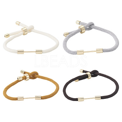 4Pcs 4 Colors Braided Nylon Cord Bracelet Making MAK-TA0001-26B-1