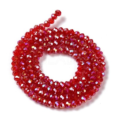 Baking Electroplate Glass Beads Strands DGLA-A039-J4mm-B02-1