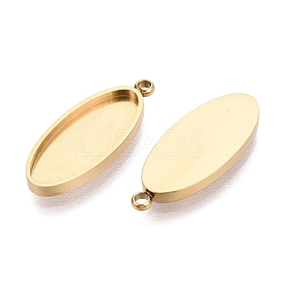 304 Stainless Steel Pendant Cabochon Component STAS-Q113-25D-G-1