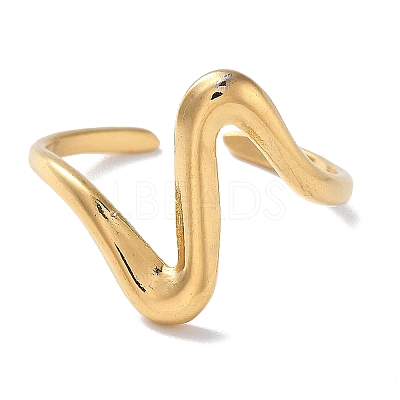 304 Stainless Steel Open Cuff Rings for Women RJEW-M020-07G-06-1
