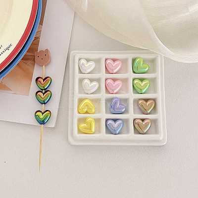 UV Plating Opaque Acrylic Beads OACR-N163-06-1