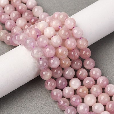 Round Natural Kunzite Beads Strands G-K068-27-8mm-1