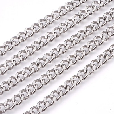 Tarnish Resistant 201 Stainless Steel Curb Chains CHS-L017-22D-1