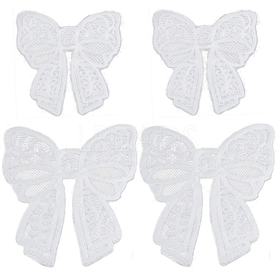 4Pcs 2 Styles Polyester Embroidery Iron on Clothing Patches PATC-GF0001-51A-1