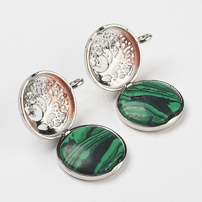 Synthetic Malachite Pendants G-G910-B01-1