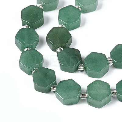 Natural Green Aventurine Beads Strands G-P534-A17-01-1