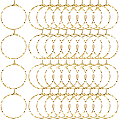 200Pcs Brass Wine Glass Charm Rings KK-SP0001-31A-G-1