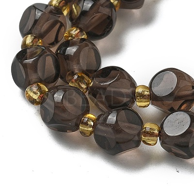 Natural Ice Obsidian Beads Strands G-K387-A09-01-1