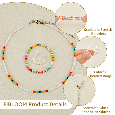 Colorful Jewerly Set SJEW-FI0001-08-1