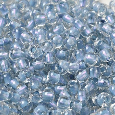 6/0 Transparent Inside Colours Glass Seed Beads SEED-P006-01A-13-1