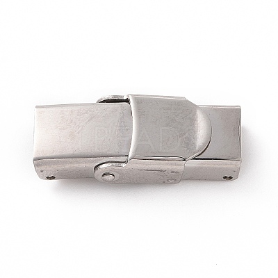 Tarnish Resistant 201 Stainless Steel Watch Band Clasps STAS-P221-22A-P-1