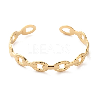 304 Stainless Steel Cuff Bangles for Women BJEW-K263-05G-04-1
